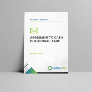Agreement to Cash Out Annual Leave